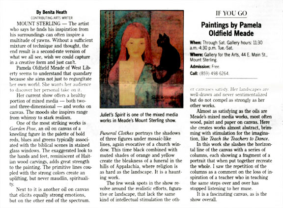 Artist Review: Sunday June 20, 2004 The Lexington Herald Leader